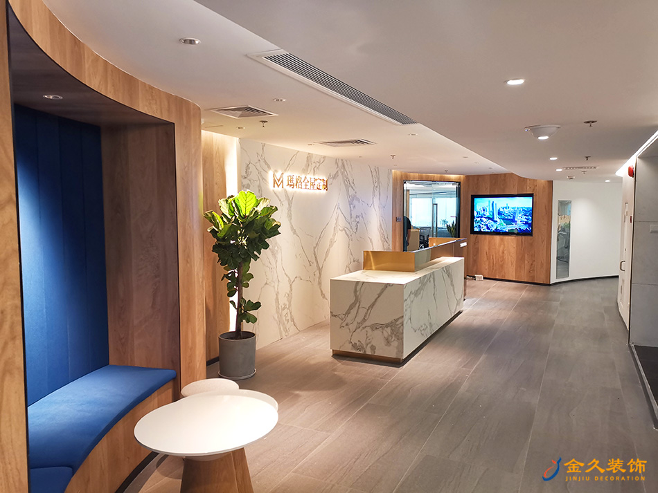 辦公室前臺裝修實景圖 辦公室前臺裝修實景圖